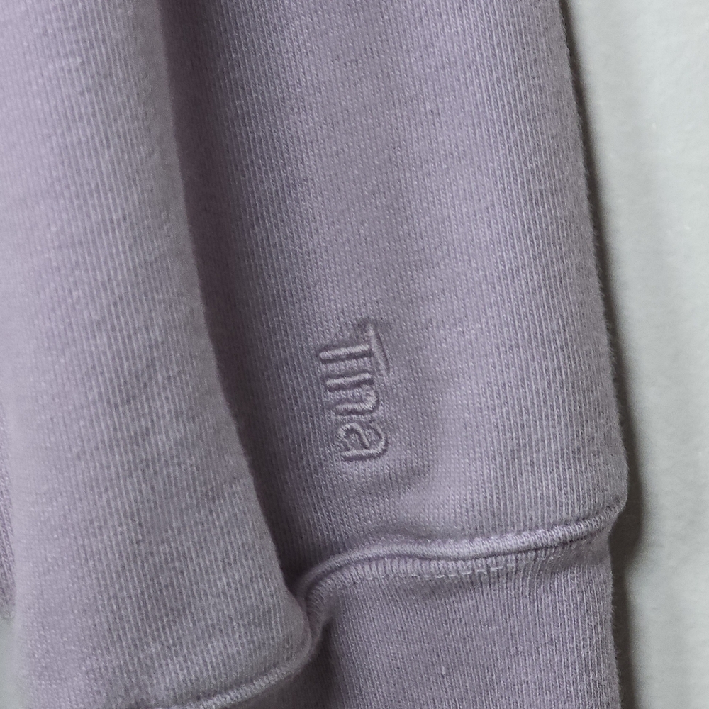Tna Extra Fleece Women's Organic Cotton Sweatshirt Lavender Crewneck Sustainable - Picture 3 of 12